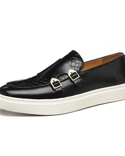Men's Casual Faux Leather Loafers - Slip-On Dress Shoes for Men