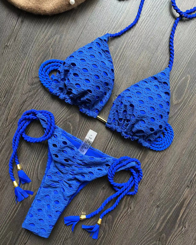 Women's 2-Piece Tassel Strap Bikini Set