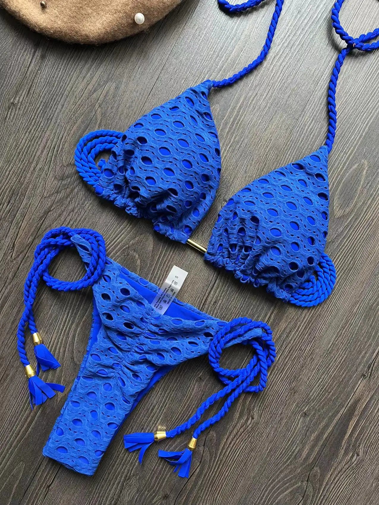 Women's 2-Piece Tassel Strap Bikini Set