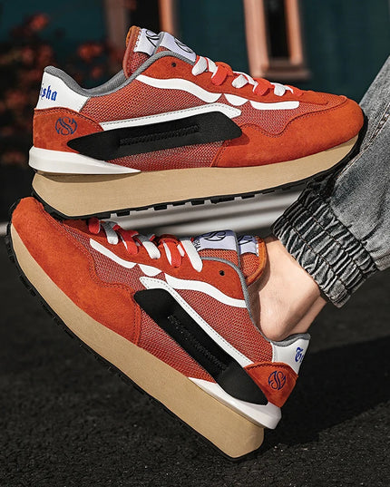 Men’s Breathable Lace-Up Sneakers – Comfortable & Stylish Athletic Shoes for Men
