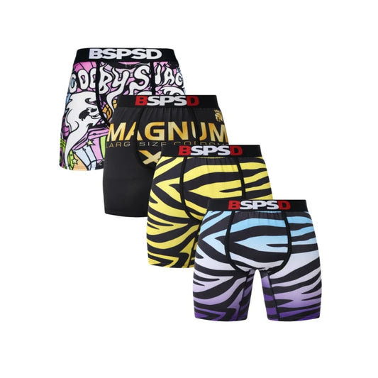 BPSD 4-Pack Men's Breathable Boxer Briefs Underwear