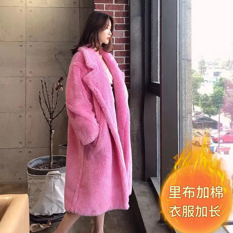 Women's Casual Loose Fit Faux Fur Coat – Thick, Warm, and Luxuriously Cozy Jacket