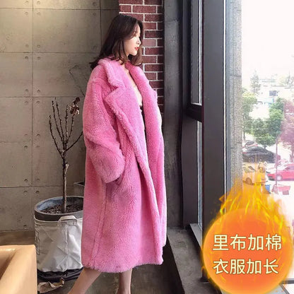 Women's Casual Loose Fit Faux Fur Coat – Thick, Warm, and Luxuriously Cozy Jacket