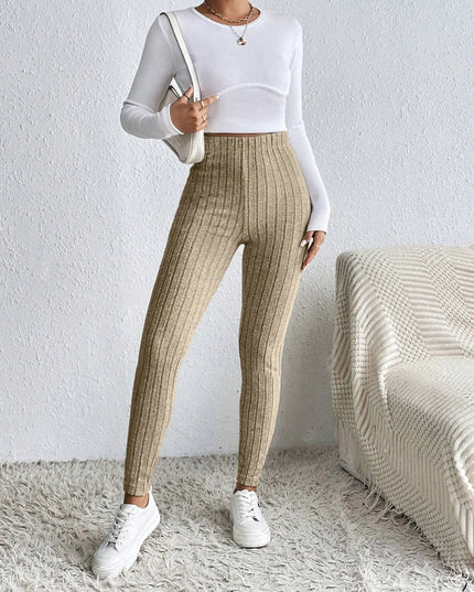 Women's High-Waist Ribbed Leggings