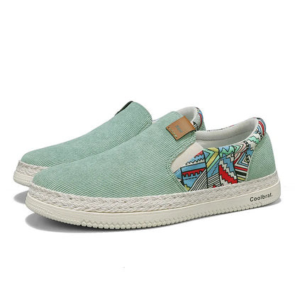 Men's Flat Canvas Slip-On Sneakers
