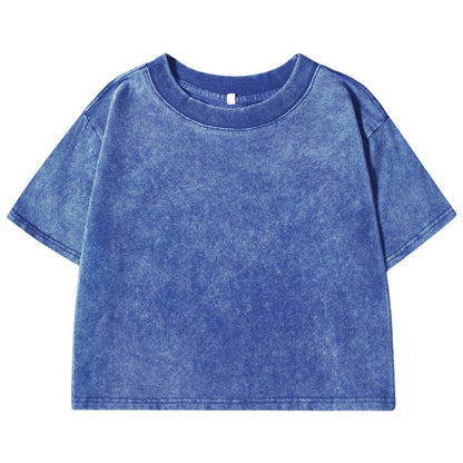 Women's Slim Fit Washed Cropped T-Shirt