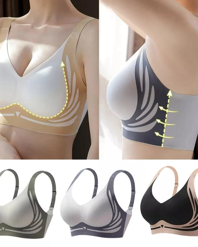 Seamless Women's Adjustable Comfort Bra - Thin, No Steel Ring, Breathable Design