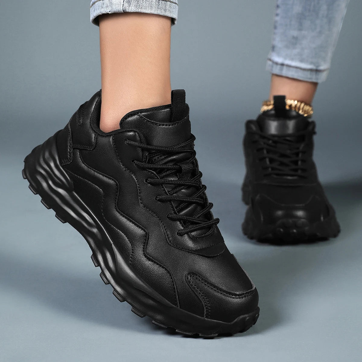 Breathable Women's Vulcanized Platform Casual Sneakers