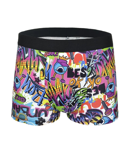 4-Piece Men’s Graffiti-Print Boxer Brief Set