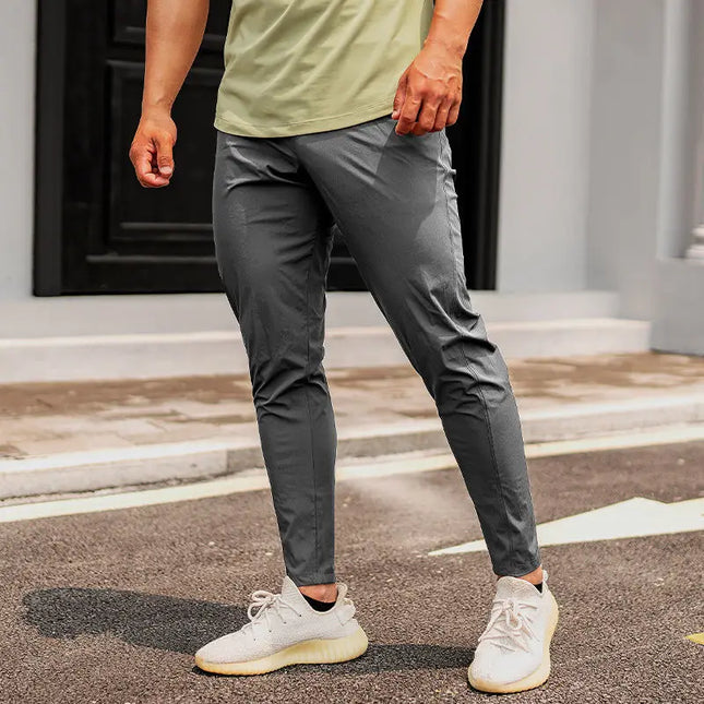 Men's Breathable Slim Ice Silk Sweatpants – Thin Sports Athletic Joggers for Men
