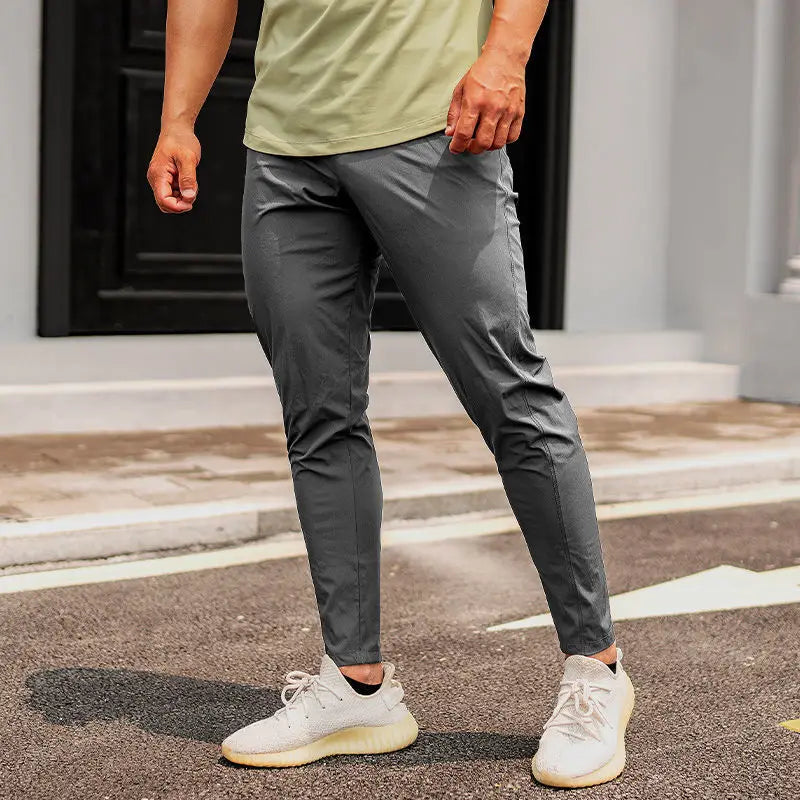 Men's Breathable Slim Ice Silk Sweatpants – Thin Sports Athletic Joggers for Men