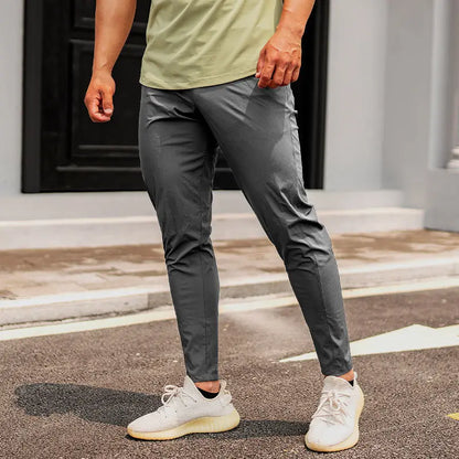 Men's Breathable Slim Ice Silk Sweatpants – Thin Sports Athletic Joggers for Men