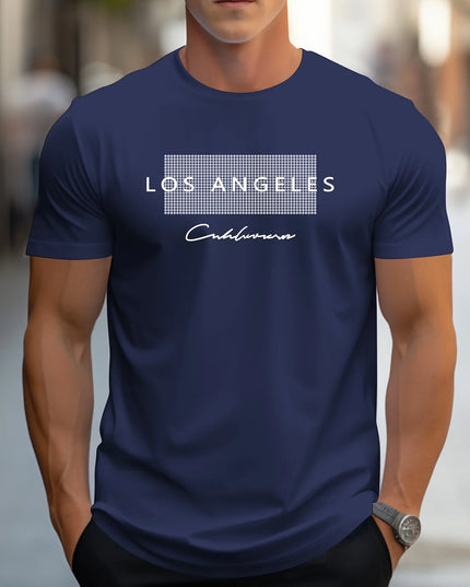 Men's Slim Fit Los Angeles Graphic Printed T-Shirt