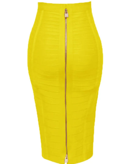 Women's Zipper O-Shape Skirt with Elastic Bodycon Fit