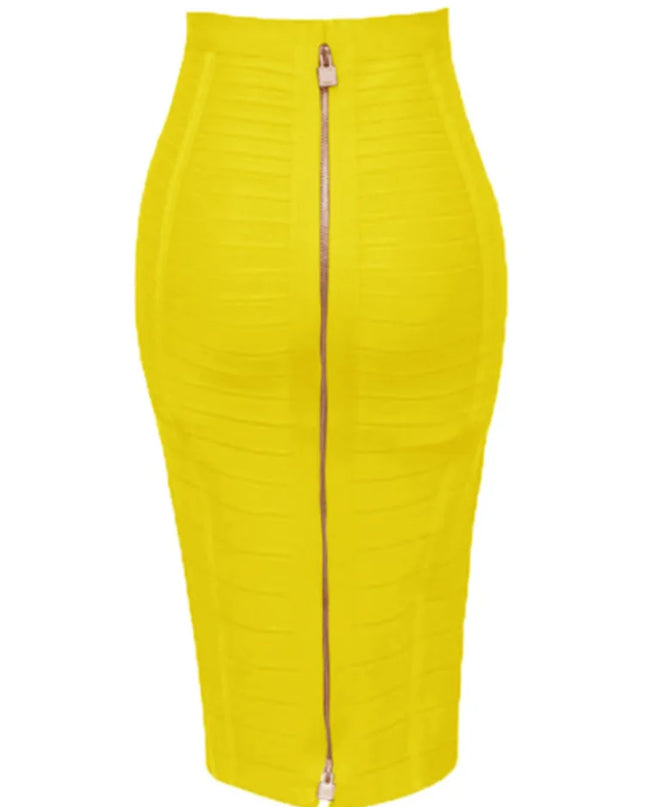 Women's Zipper O-Shape Skirt with Elastic Bodycon Fit