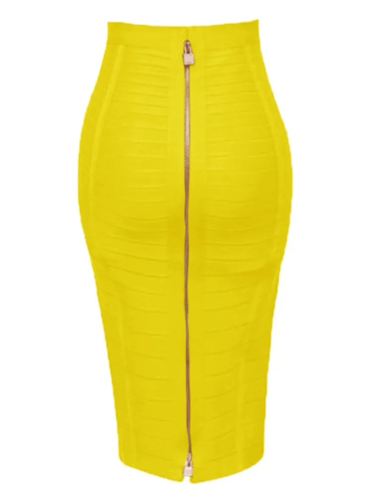 Women's Zipper O-Shape Skirt with Elastic Bodycon Fit