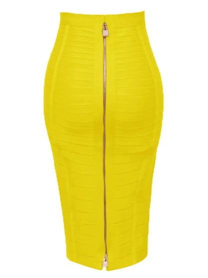 Women's Zipper O-Shape Skirt with Elastic Bodycon Fit