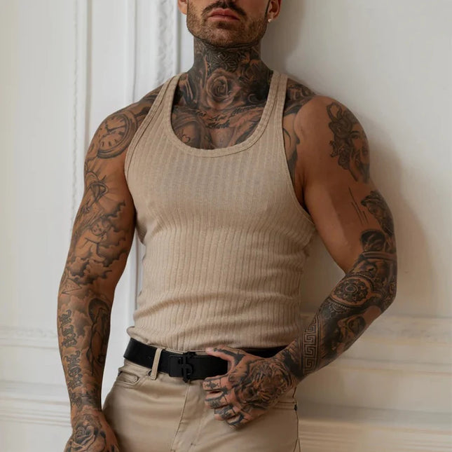 Men's Slim Ribbed Tank Top