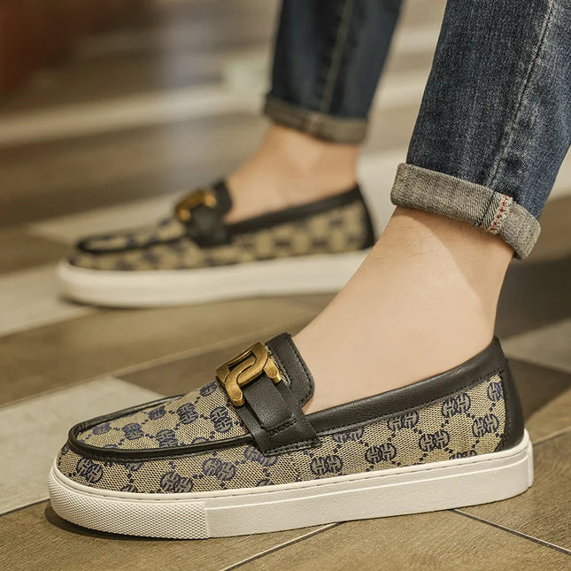 Men's Casual Low-Top Loafers - Slip-On Flat Shoes for Men