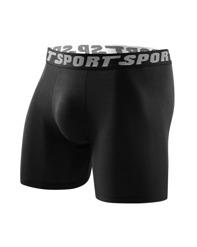8-Pack Men's Boxer Briefs - Comfortable Long Men's Underwear