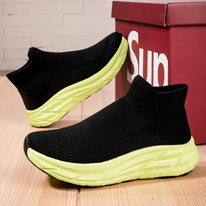 Unisex Breathable Lightweight Non-Slip Sneakers with Thick Sole