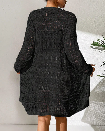 Elegant Women's Mid-Length Knitted Cardigan