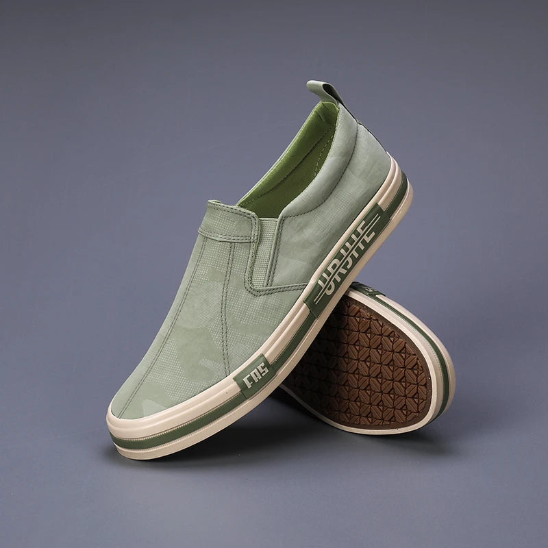 Men's Canvas Slip-On Shoes - Lightweight, Breathable, Anti-Slip Men's Casual Sneakers