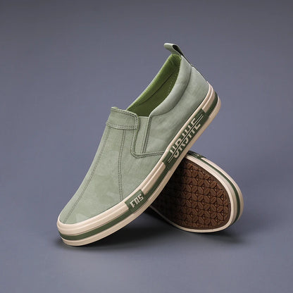 Men's Canvas Slip-On Shoes - Lightweight, Breathable, Anti-Slip Men's Casual Sneakers