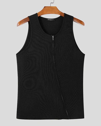 Incerun Men's Sleeveless Zipper Vest