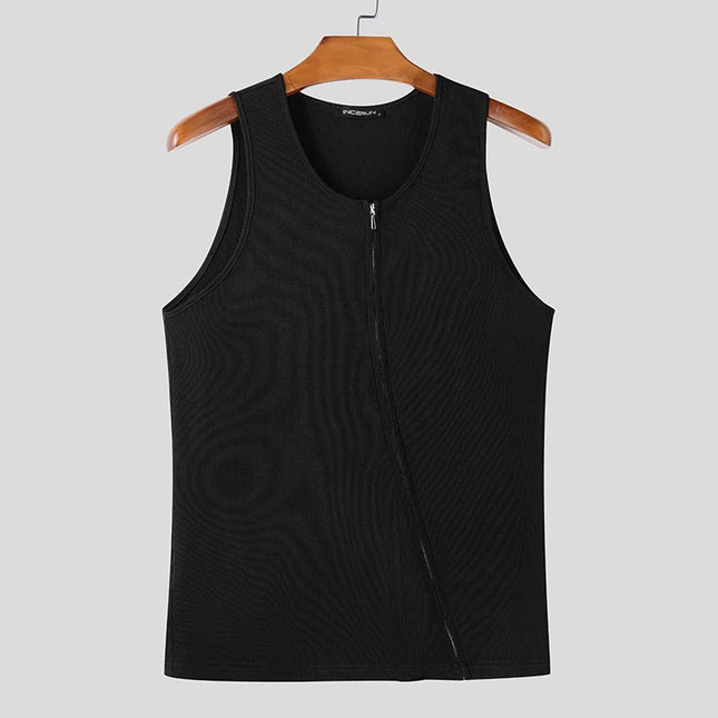 Incerun Men's Sleeveless Zipper Vest
