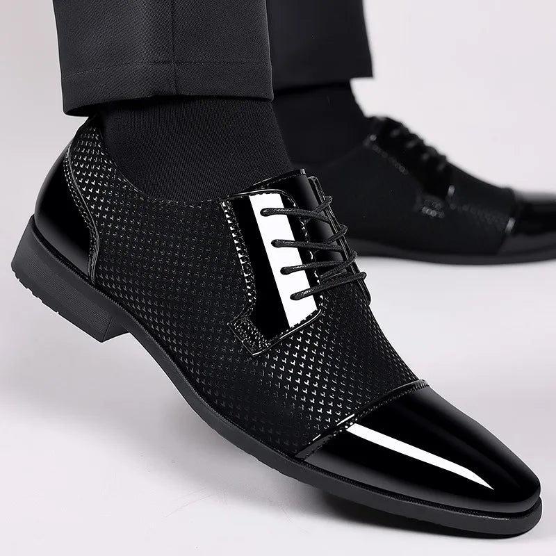 Men's Faux Leather Oxford Shoes