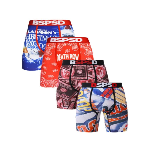 BPSD 4-Pack Men's Breathable Boxer Briefs Underwear