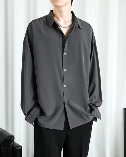 Men's Long Sleeve Classic Loose Fit Shirt