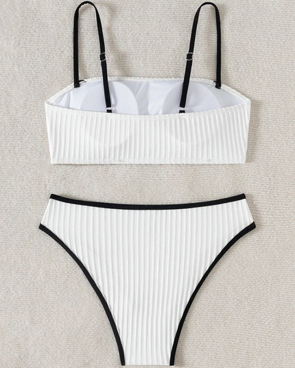 Women's High Waist Strappy Bikini Swimsuit