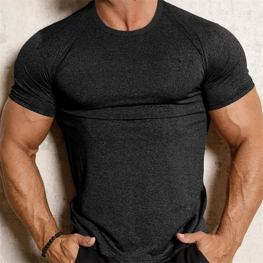 Men's Quick-Drying Fitness Compression T-Shirt – Breathable, Moisture-Wicking Athletic Shirt for Men