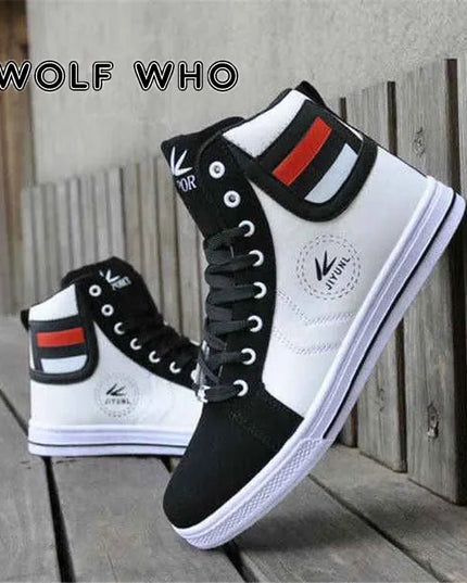 Wolf Who Men's High-Top Lace-Up Sneakers - Various Colors