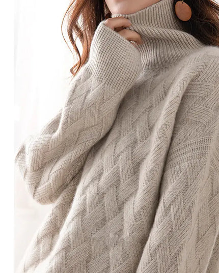 Women's Oversized Thick Turtleneck Sweater