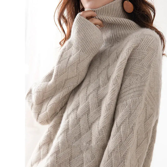 Women's Oversized Thick Turtleneck Sweater