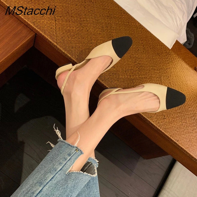 Women's Faux Leather Slingback Sandals
