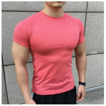 Men's Short Sleeve Fitness Compression T-Shirt - Various Colors
