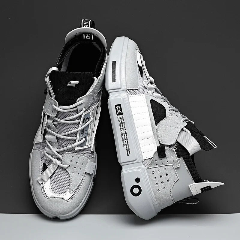 Men's Casual Sneakers - Breathable Luxury Trainers With Trendy Design