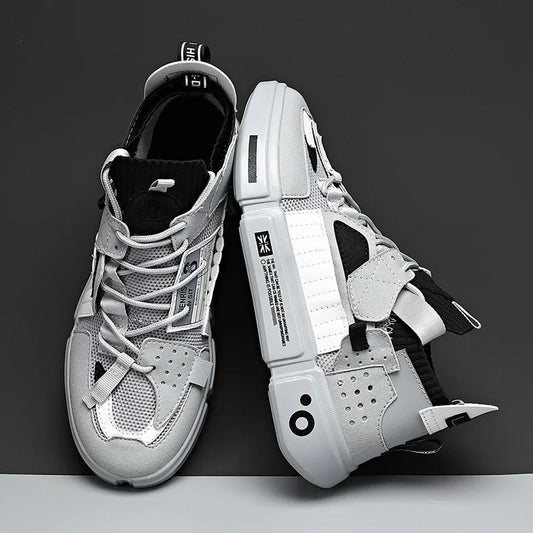Men's Casual Sneakers - Breathable Luxury Trainers With Trendy Design