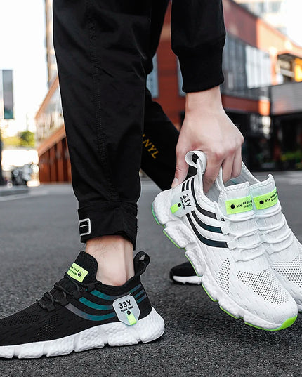 Men's Lightweight Breathable Mesh Sneakers -  Athletic Running Trainers-Various Colors