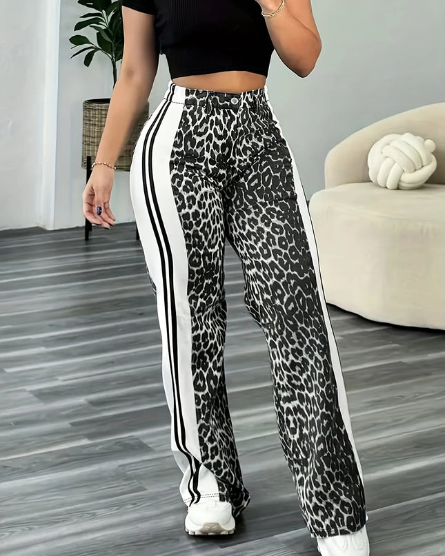 Women's Leopard Print Long Pants
