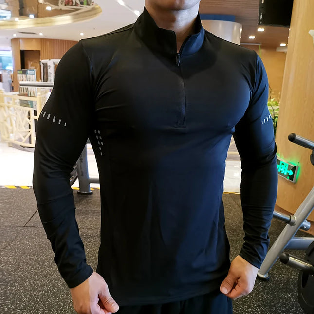 Men's Athletic Long Sleeve Compression Sweater