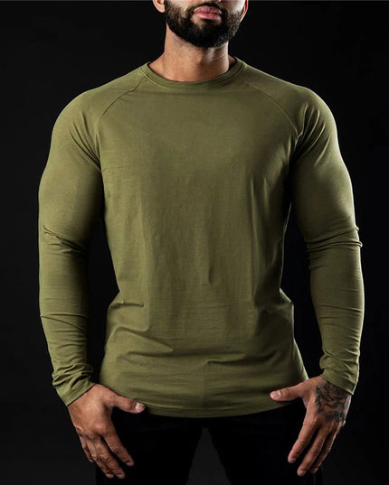 Men's Compression Cotton Long Sleeve Sports Sweater