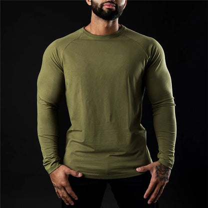 Men's Compression Cotton Long Sleeve Sports Sweater