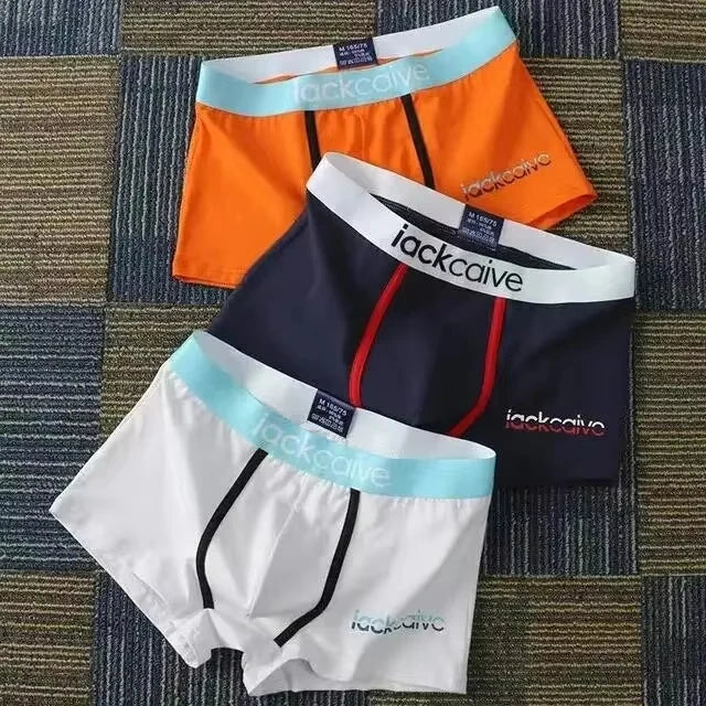3-Pack Men's Cotton Boxer Briefs - Breathable & Comfortable - Mixed Colors