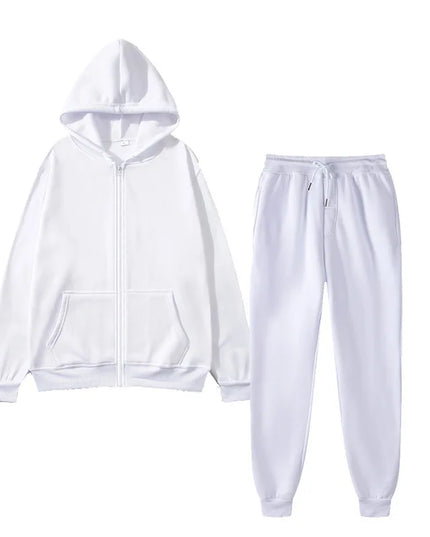 Unisex Two-Piece Hooded Sweater and Sweatpants Set - Casual Lounge Wear, Athletic Activewear, Comfortable Fit