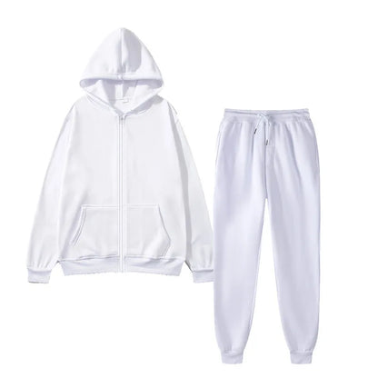 Unisex Two-Piece Hooded Sweater and Sweatpants Set - Casual Lounge Wear, Athletic Activewear, Comfortable Fit